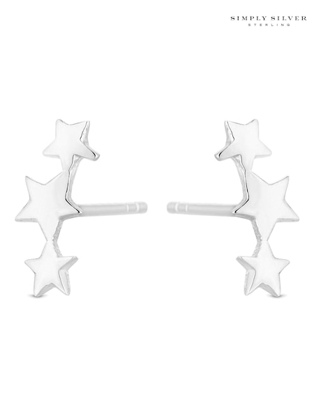 Simply Silver Sterling Silver Tone 925 Star Stud Earrings (N52778) | €26