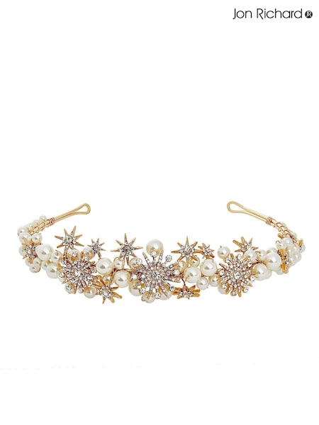 Jon Richard Tone Star And Pearl Gift Pouch Tiara (N52807) | €99