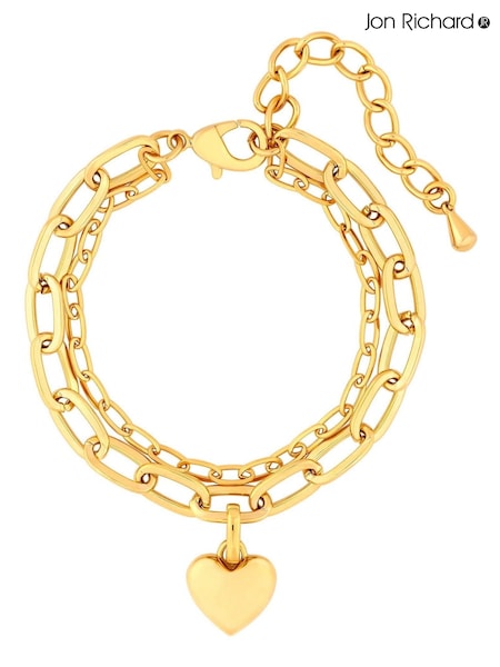 Jon Richard Gold Tone Polished Heart Bracelet (N52957) | €32