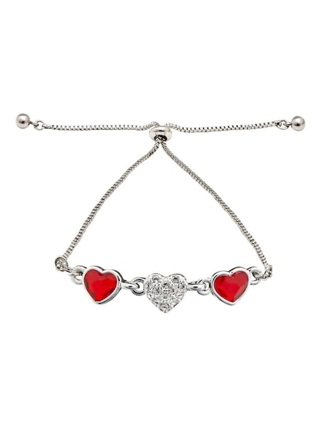 Jon Richard Red Heart Silver Plated Bracelet (N53027) | €20