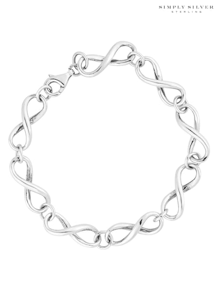 Simply Silver Silver Tone 925 Infinity Link Bracelet (N53048) | €86