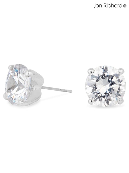 Jon Richard Silver Tone Round Cz Stud Earrings10mm (N53140) | €20