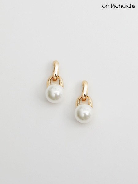 Jon Richard Gold Tone Pearl Drop Mini Earrings (N53154) | €22.50