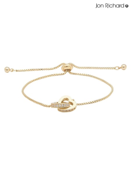 Jon Richard Gold Tone Interlink Heart Toggle Bracelet (N53159) | €25
