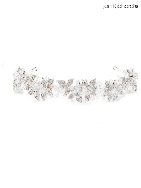 Jon Richard Silver Plated Emery Leaf And Bead Statement Gift Pouch Headband (N53184) | €103