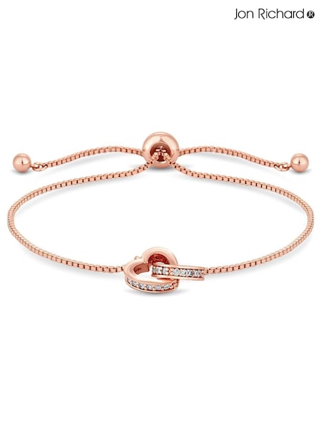 גוון זהוב - Jon Richard Crystal Heart Bracelet (N53292) | ‏131‏₪