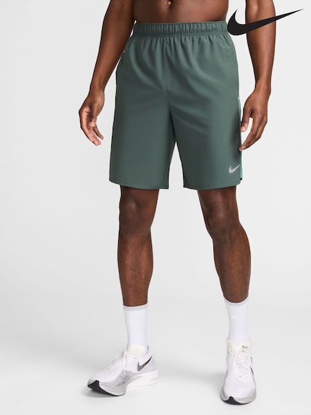 Nike Dark Green 9 Inch Dri-FIT Challenger Unlined Running Shorts (N53340) | €19