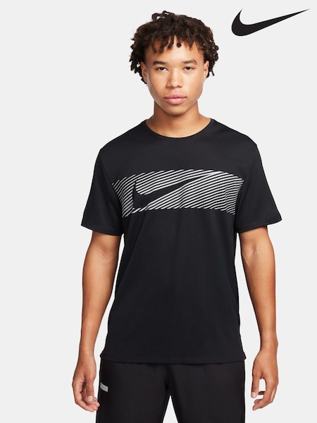 Nike Black Miler Flash Running T-Shirt (N53433) | €23