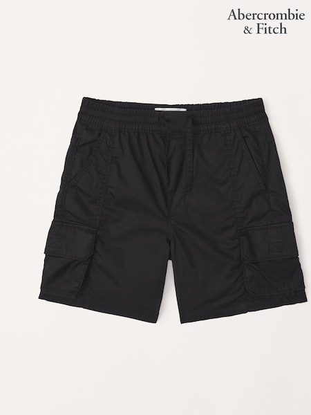 Abercrombie & Fitch Cargo 100% Cotton Utility Black Shorts (N53712) | AED102