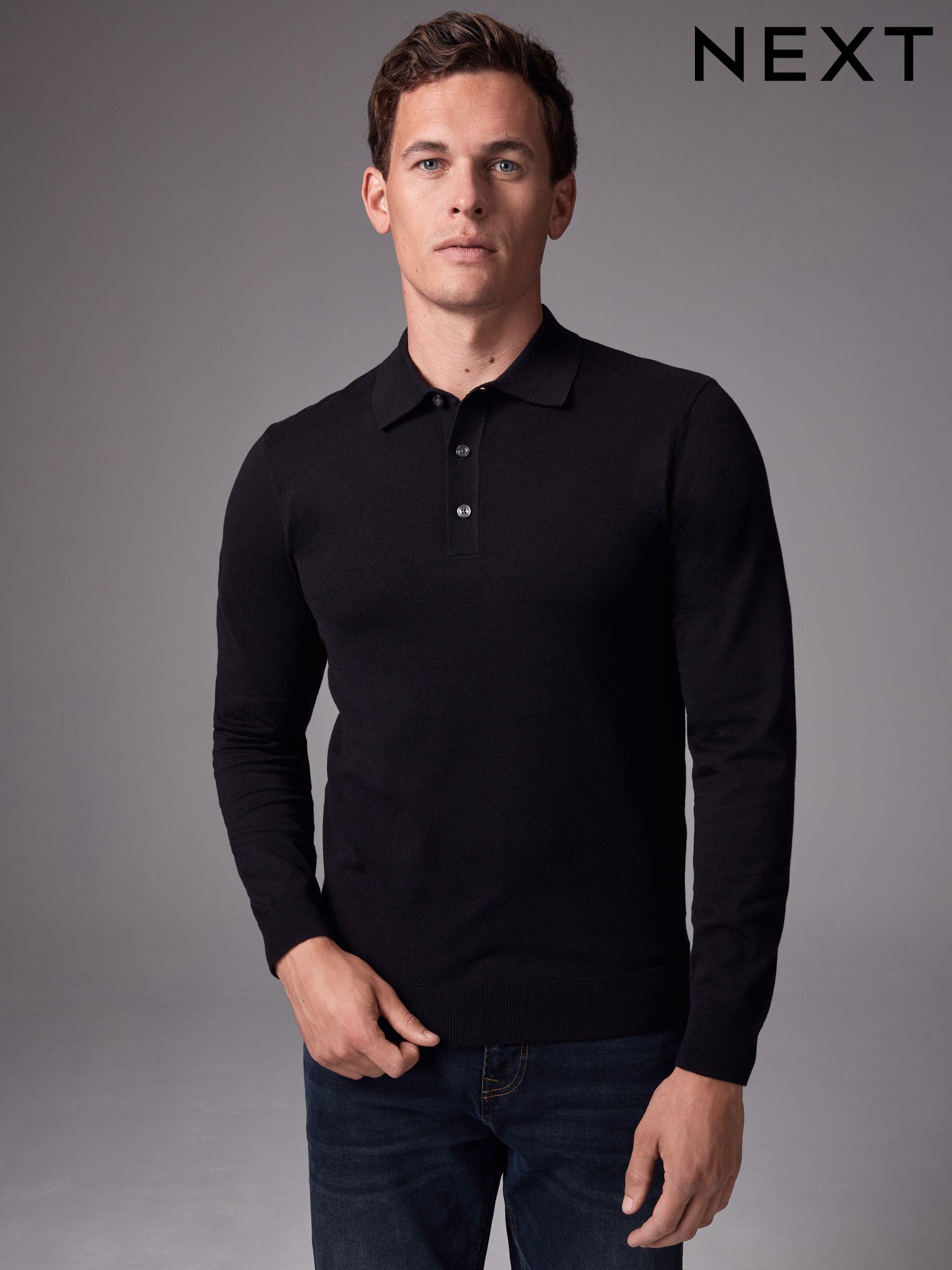 Long Sleeved Polo Shirts for Men Next Australia