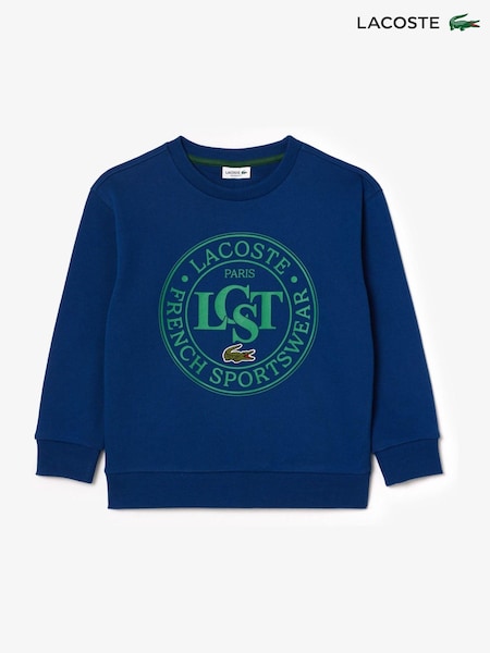 Lacoste Blue Signature Logo Sweatshirt (N53913) | AED189 - AED204