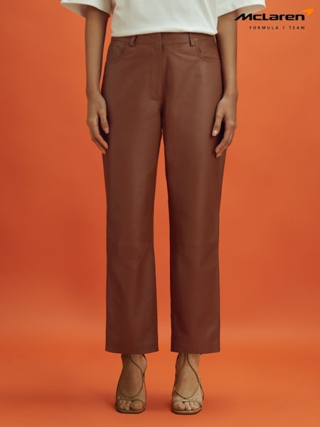 McLaren F1 Cropped Leather Trousers (N53956) | €525