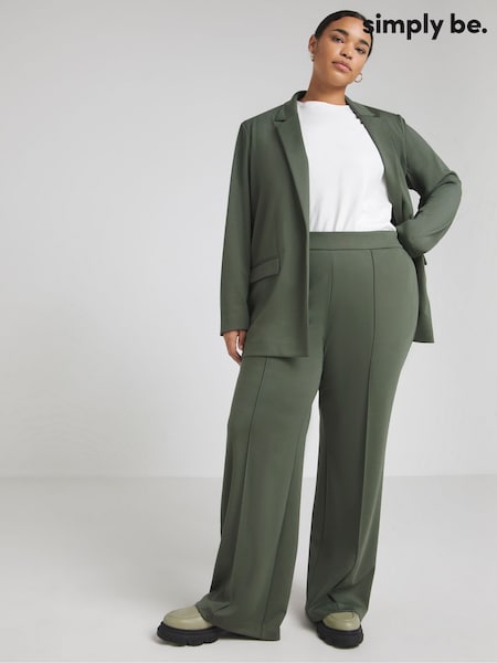 Simply Be Green Ponte Wide Leg Trousers (N54113) | €18.50