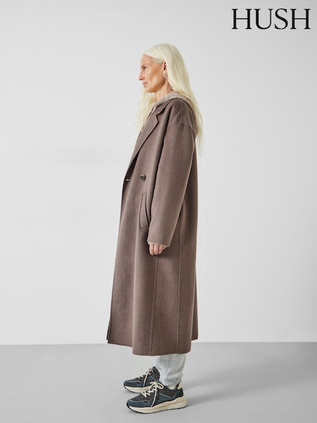 Коричневый - Hush Iris Relaxed Long Coat (N54205) | €171