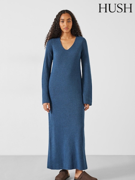 Albastru - Hush 100% Bumbac Uralla Pulover Rochie (N54213) | 413 LEI