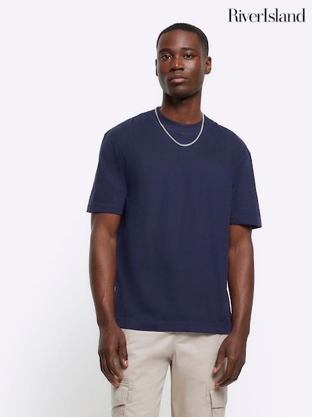 River Island Blue Studio Regular Fit T-Shirt (N54462) | €10.50