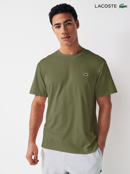 Olive Vihreä - Lacoste Relaxed Fit Jersey T-paita 100% puuvillaa (N54501) | €52