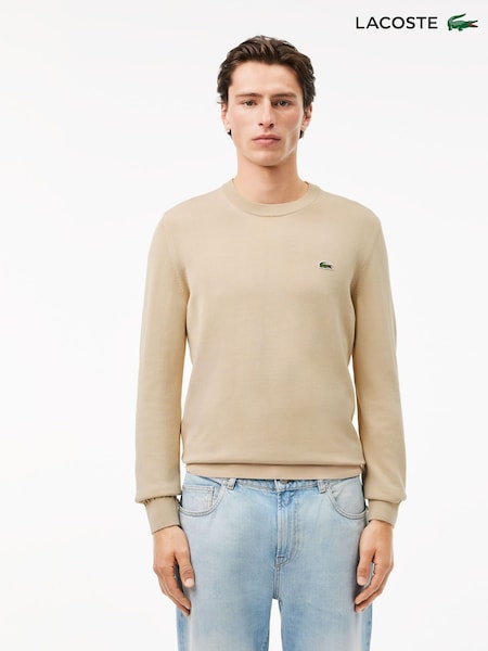 Ruskea - Lacoste 100% Cotton Crew Neck Sweater (N54511) | €121