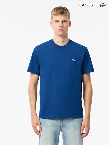 Tummansininen - Lacoste Relaxed Fit Jersey T-paita 100% puuvillaa (N54512) | €60