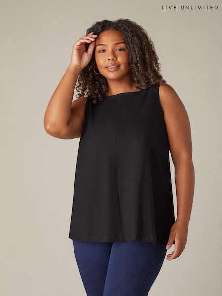 Live Unlimited Black Curve 100% Cotton Slub Round Neck Vest (N54514) | $51