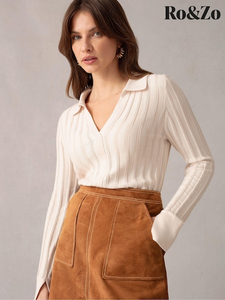Ro&Zo Collared Knit Top (N54561) | €42