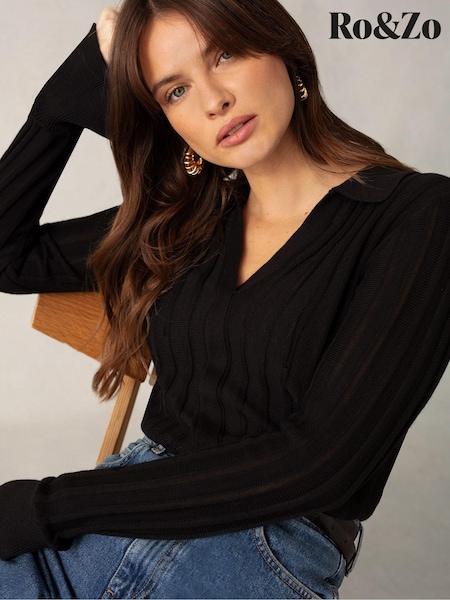 Ro&Zo Collared Knit Top (N54576) | 49 €