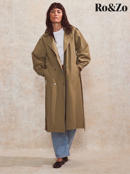 Ro&Zo Khaki Belted Trench Coat (N54586) | €256