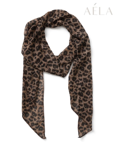 Hayvan - Aela Animal Leopard Print Scarf
