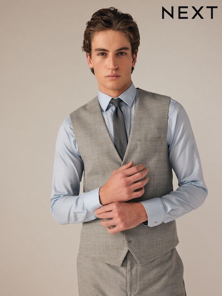 Neutral Slim Fit Check Suit Waistcoat (N54912) | €57