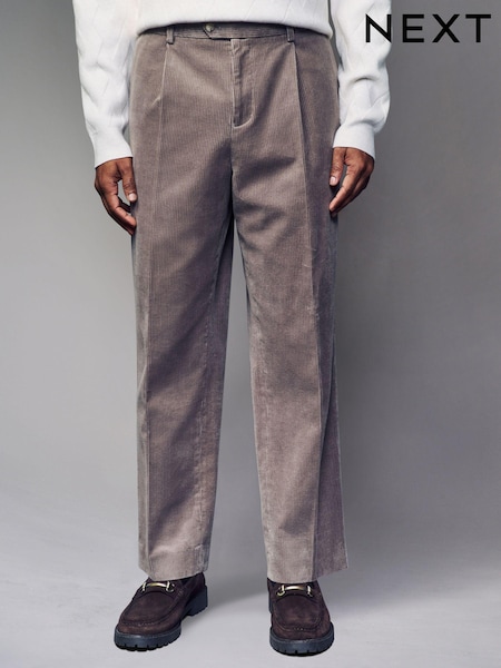 Neutral Straight Fit 100% Cotton Corduroy Suit Trousers (N54914) | €57
