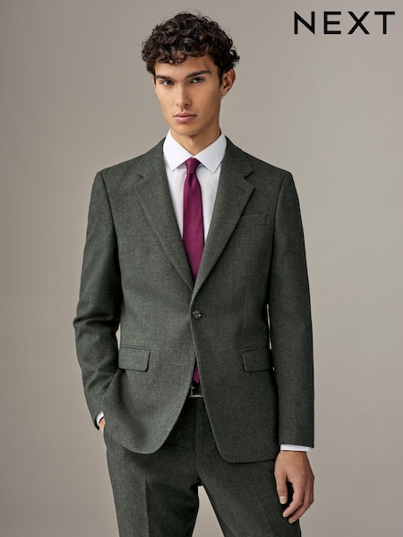 Green Slim Fit Donegal Suit Jacket (N54934) | €91