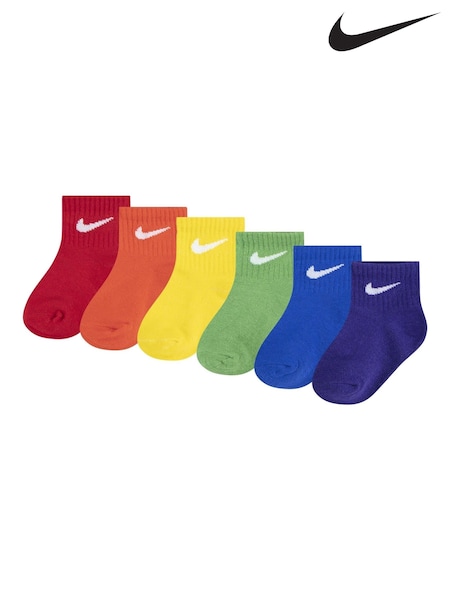 Multicolor - Nike Infant Swoosh Ankle Socks 6 Pack (N55085) | 18 €