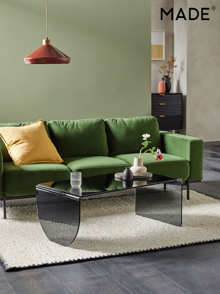 MADE.COM Smoke Grey Glass Hesta Coffee Table (N55186) | €478