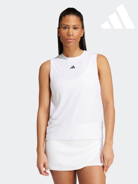 adidas White Tennis Pro AIRCHILL Match Tank Top (N55219) | €34