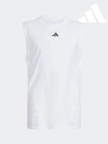 adidas White Tennis Girls Pro Tank (N55243) | 114 QAR