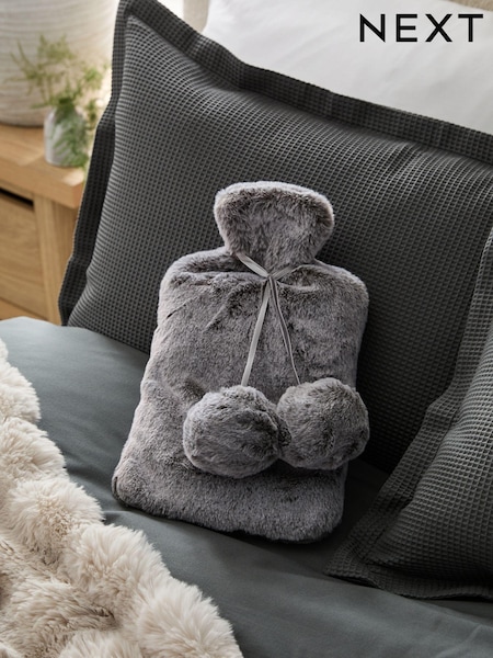 Grey Faux Fur Hot Water Bottle (N55286) | €9