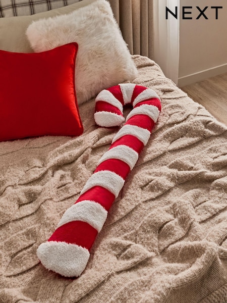 Red/Cream Candy Cane Long Hot Water Bottle (N55297) | €12.50