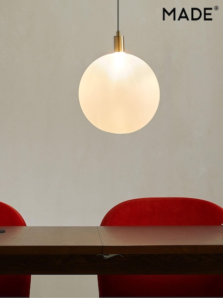 MADE.COM White Boll Pendant Light (N55326) | €121