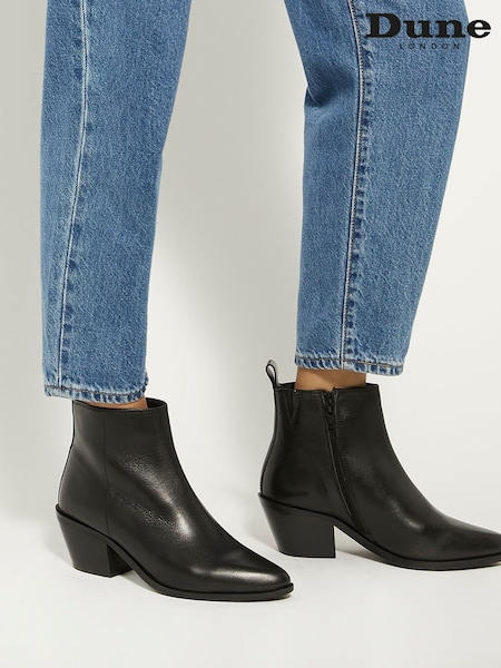 Negru - Cizme Western Low Dune London Papz (N55523) | 543 LEI