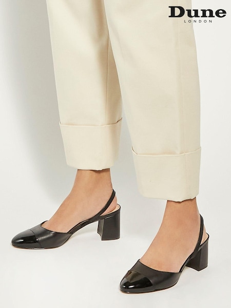 črna - Dune London Careful Toe Cap Slingbacks (N55560) | € 118
