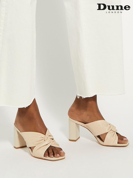 Dune London Cream Maizing Soft Twist Mules (N55561) | €60