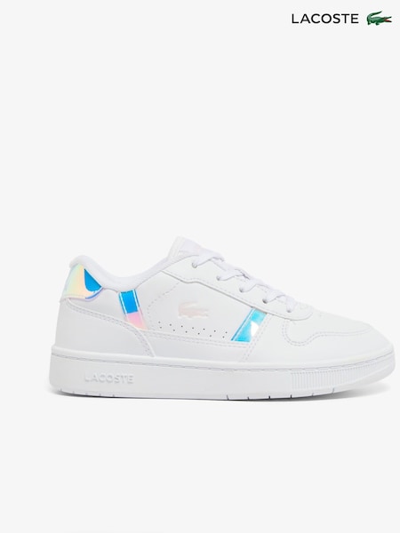 Lacoste T-Clip Lace-Up Logo White Trainers (N55637) | 161 QAR