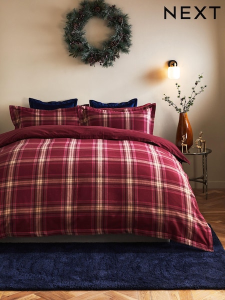 Check Collection Luxe Brushed 100% Cotton Duvet Cover and Pillowcase Set (N55664) | 63 € - 98 €