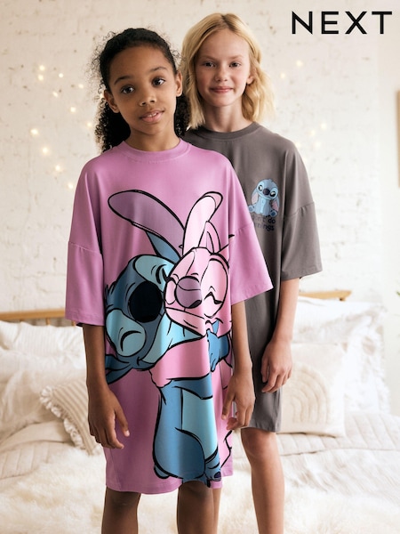 Gris/Violet - Lilo & Stitch License Nighties 2 Pack (3-14yrs) (N55667) | € 22 - € 31