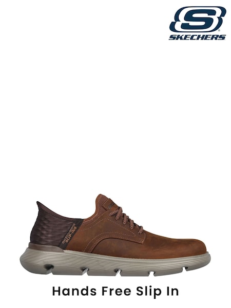 Skechers Brown Standard Fit Mens Garza Slip In Trainers (N55685) | €126