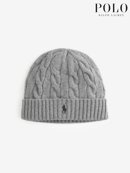 Gris - Regular Polo Ralph Lauren Pony Player Wool Beanie