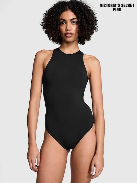 Victoria's Secret PINK Pure Black Soft Stretch Tank Bodysuit (N55750) | €29