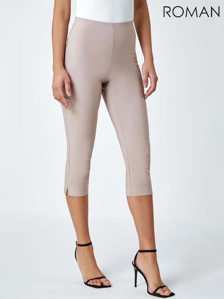 Roman Natural Cropped Stretch Capri Trousers (N55762) | €40