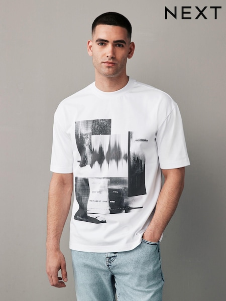 Bela - Relaxed Fit Urban Graphic Front Print T-Shirt (N55851) | € 14