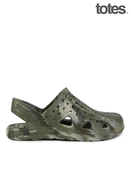 Totes Khaki Green Tie Dye SolBounce Toddler Clogs (N55877) | $32